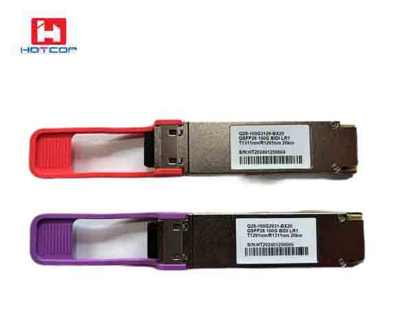 QSFP28 100G BIDI  TX1311nm/RX1291nm 20KM LC DDM