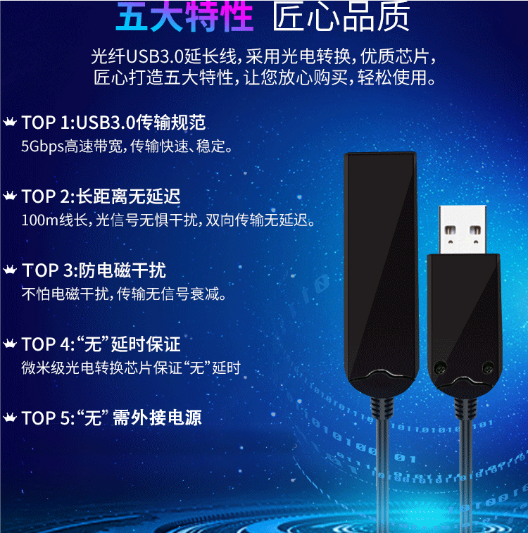 USB3.0光纖延長(zhǎng)線產(chǎn)品優(yōu)點(diǎn) USB3.0光纖延長(zhǎng)線產(chǎn)品優(yōu)點(diǎn)