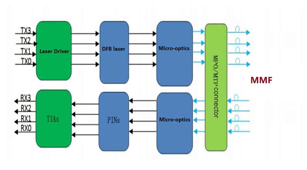 100G QSFP28 SR4 Transceiver 100G QSFP28 SR4 Transceiver